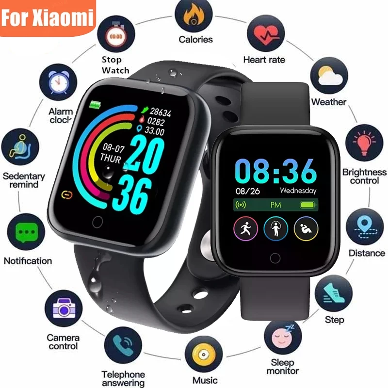 Y68 Smart Watch Per Xiaomi Donna Uomo Bambini Smartwatch Fitness Orologi Bracciale Uomo Smart Watch Relojes Inteligentes