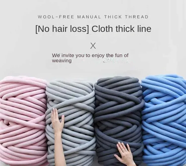 Description Picture 2 of item1KG Thick Super Bulky Chunky Yarn for Hand Knitting Crochet Soft Big Cotton DIY Arm Knitting Roving Spinning Yarn for Blanket