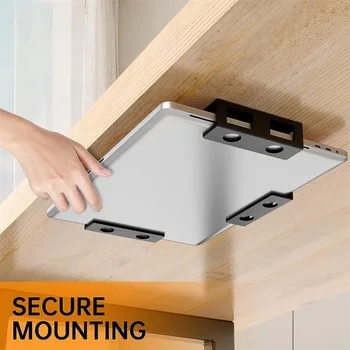 New Storage Rack for Laptops Under The Desk, Metal Stand Suitable for Hidden Storage of Laptops