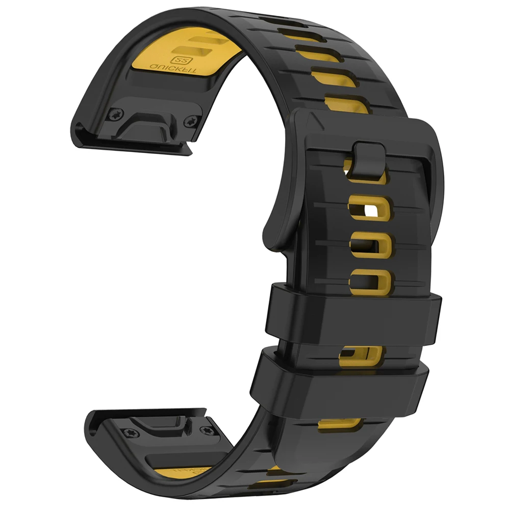 Enhanced Silicone Sports Strap Watch Band - QuickFit Bracelet, 26mm/22mm