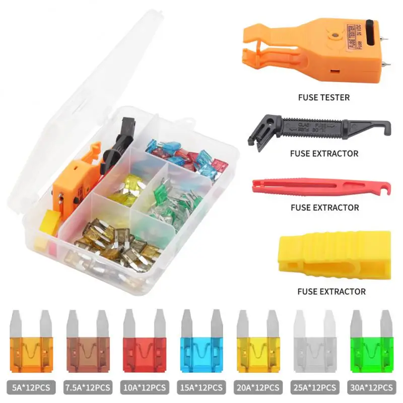 

Car Spare Fuse Set 60/88 Piece Set Portable Universal Multifunctional Car Accessories Fuse Extractor Fuse Tester