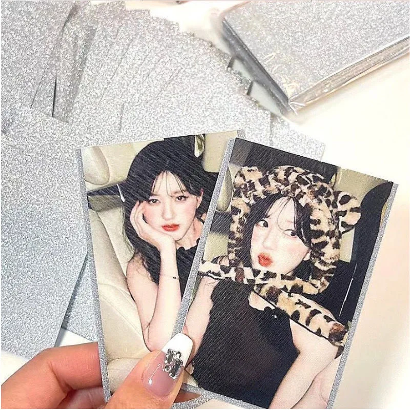 Sharkbang 50pcs/Lot Holo Card Sleeves 61x91mm 20C Bling Star PP Kpop Holder For Postcards Films Game Cards Photocard Protector 5
