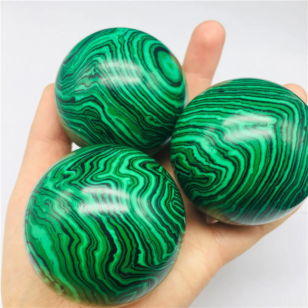 

5cm Natural Malachite Crystal ball Stone Gemstone Massage Crystal Stone Home Decoration