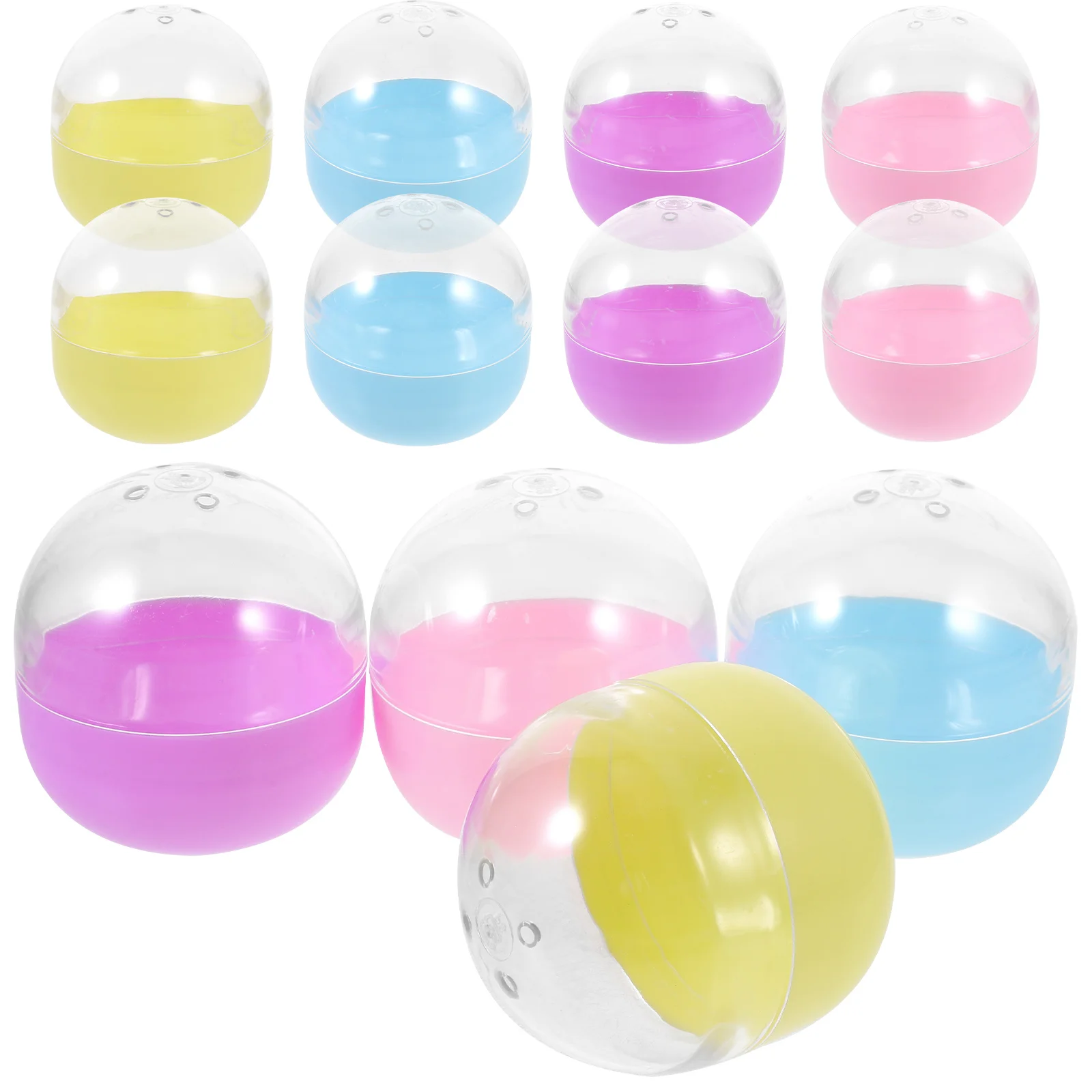 thumbnail image 1 of Cápsulas para máquina expendedora de chicles, 50 unidades, cápsulas redondas vacías de 65 mm, minicontenedores de plástico para premios, juguetes rellenables, 1 of 5