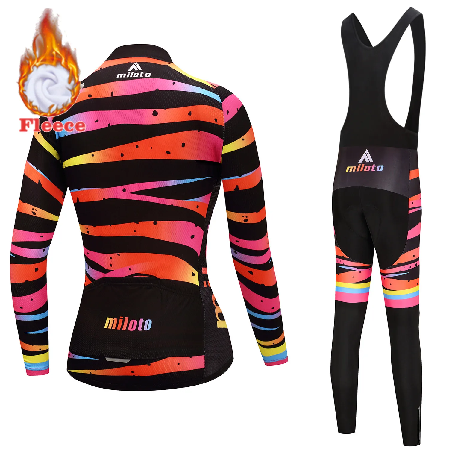 Thermal Fleece Women's Cycling T-Shirt Long Sleeve Winter