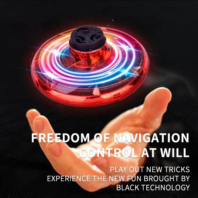 Flynova Flying Spinner UFO Boomerang Mini Drone Magic Led Light Kids Children Adult Fidget Toys Christmas Birthday Gift Children 3