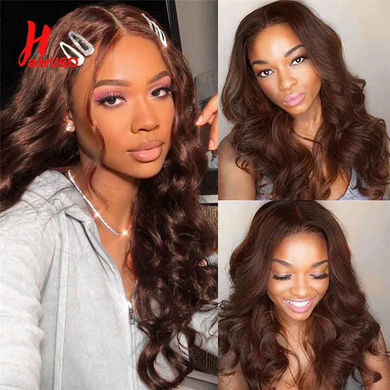 2# 4# Body wave Human Hair Bundles Brazilian Brown Hair Weaving Bundles Brown Hair Extension Remy Chocolate Bone Human Hair