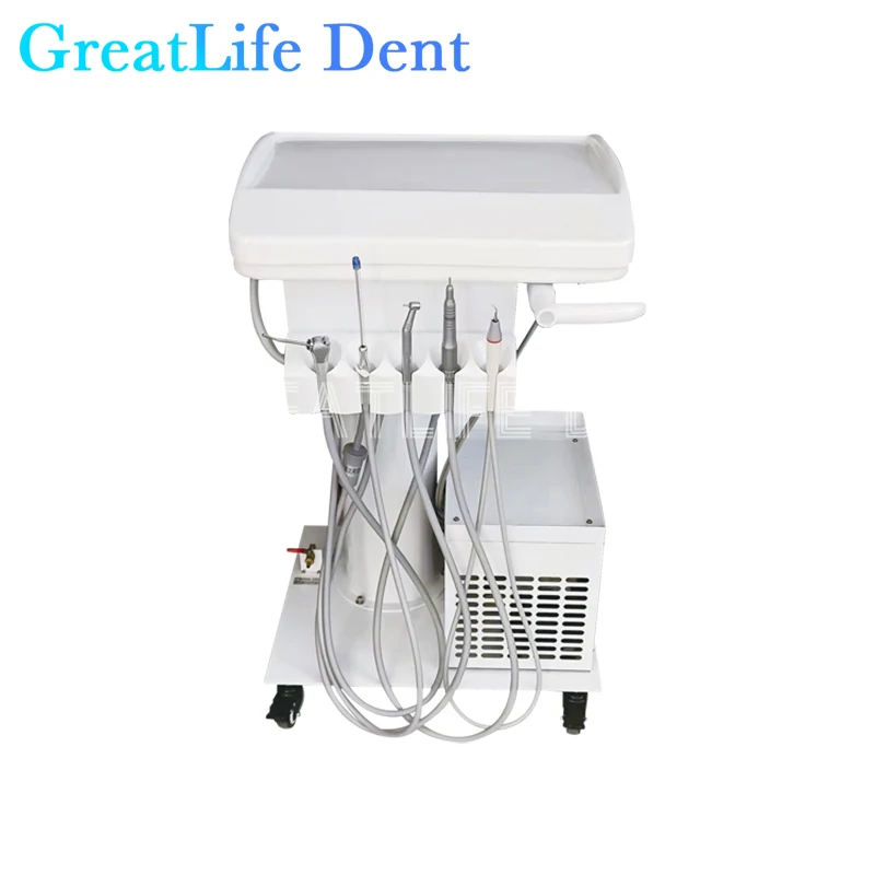 GreatLife Dent Veterinary Clinic Dental Mobile Unit Portable Dental Unit with Air Compressor