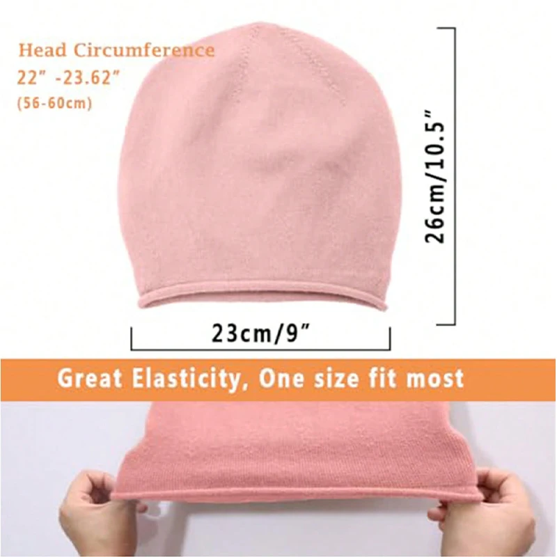 Unisex Satin Lined Anti Static Knitted Hat For Women Winter Silk Lining Slouchy Wool Blend Warm Cuffed Skullies 2Layer Beanies 5