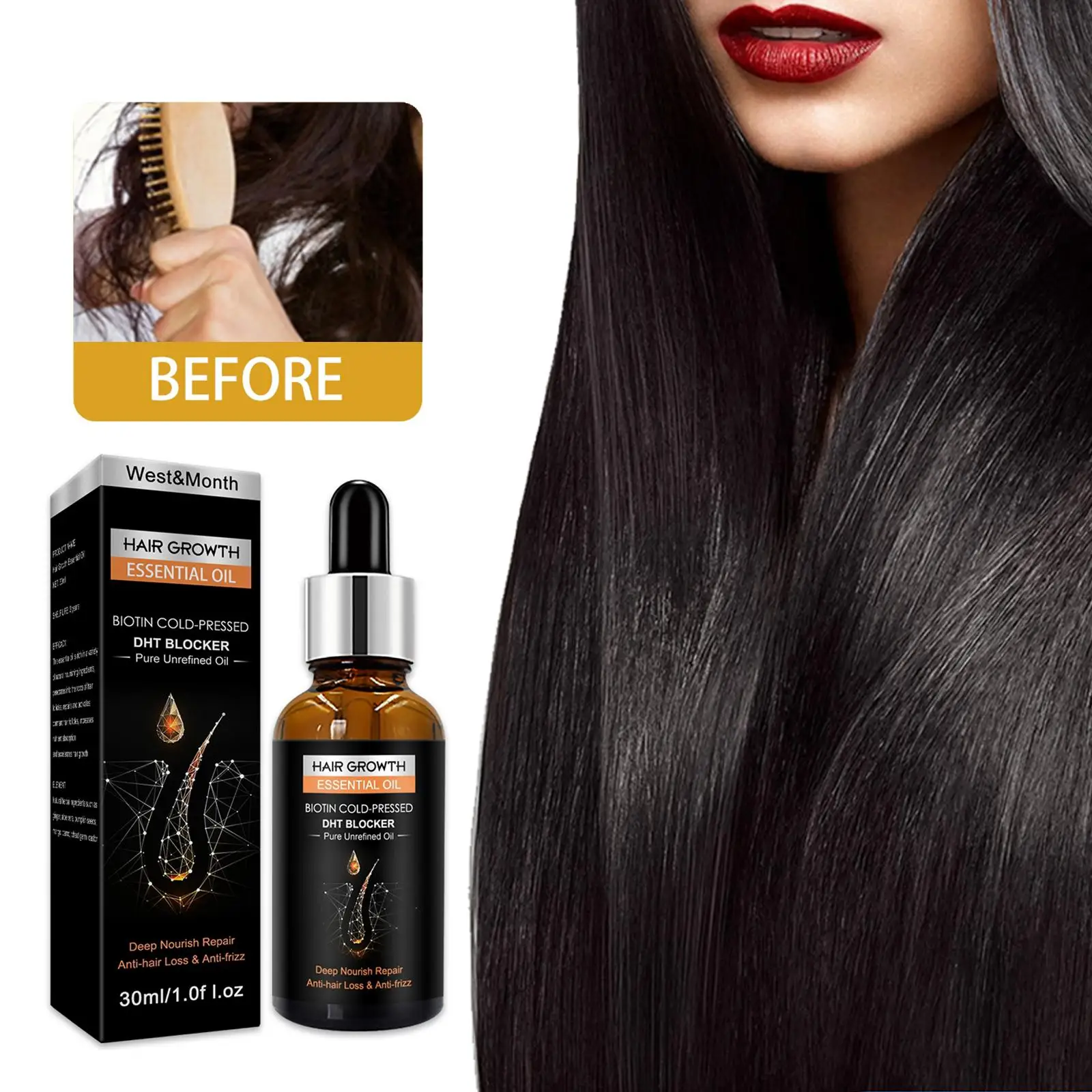30ml Hair Oil Hair Repairing Hydrating Oil for Split Ends Dry Damage