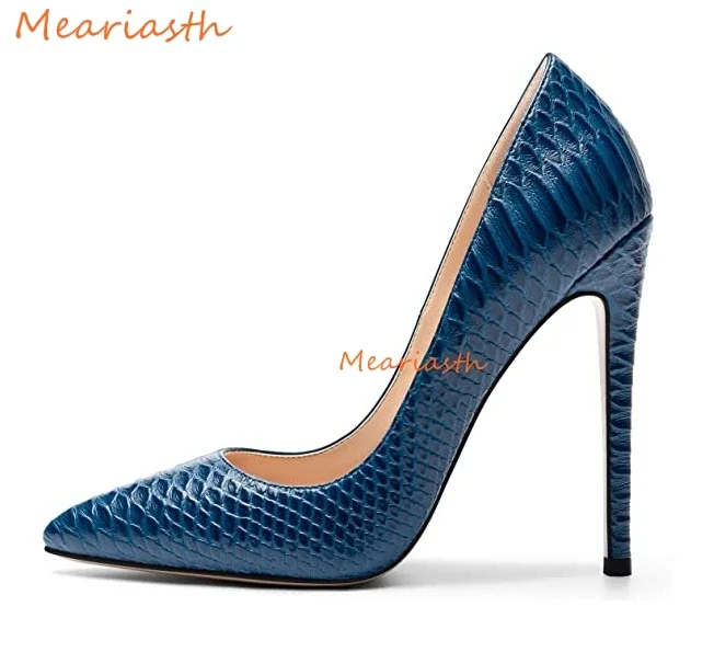 

Женские туфли с острым носком Meariasth, черные туфли-лодочки на высоком каблуке 8 см, 10 см, 12 см