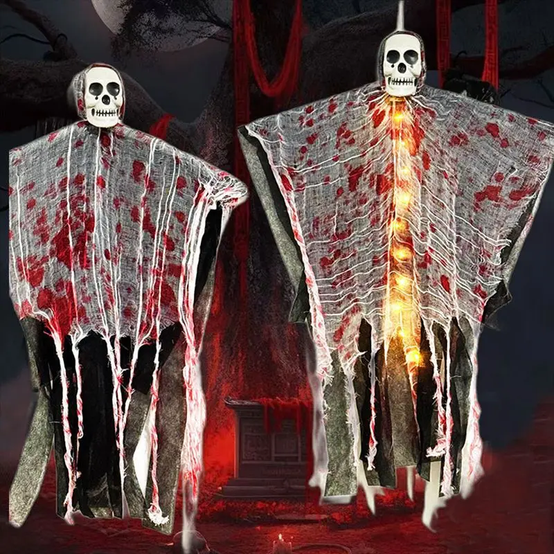 Halloween Decoración Fantasma Colgante Esqueleto 380x160cm