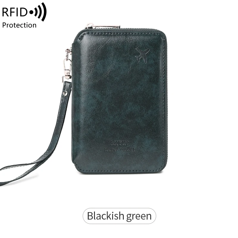 RFID Anti-Theft Retro Travel Wallet – Stylish and Multifunctional Passport Holder
