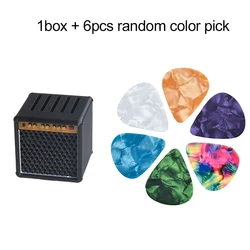 Large - Capacity Portable Guitar Pick Organizer with 5 Slots (1box 6SLL)