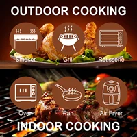Outdoor, home food thermometer with 2 probe with repeater Barbecue thermometer Meat food thermometer Smart APP Wireless thermome 2