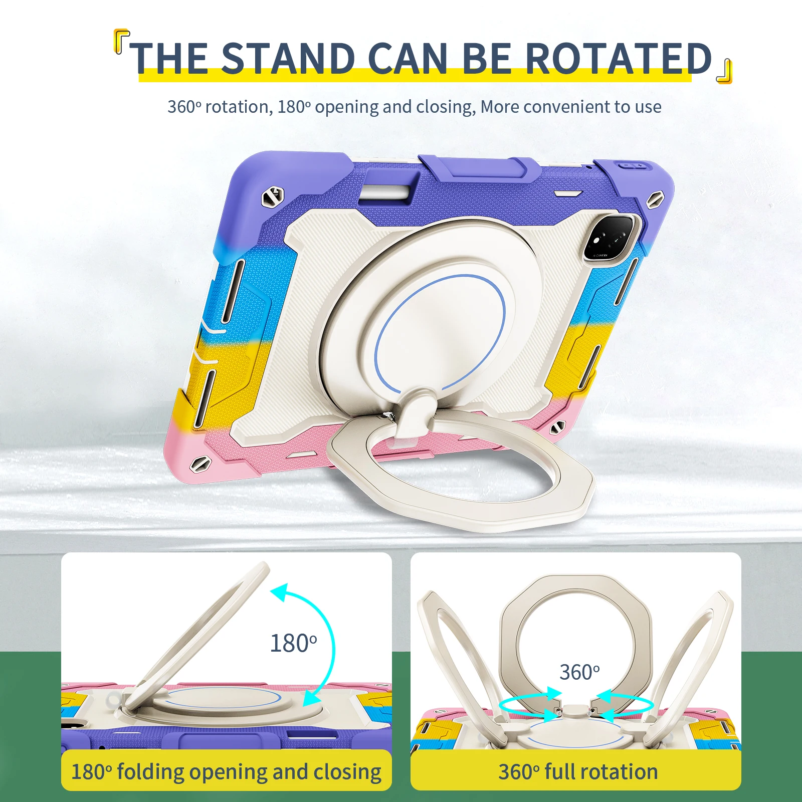 Heavy Duty Shockproof Tablet Case with Stand and Pen Slot