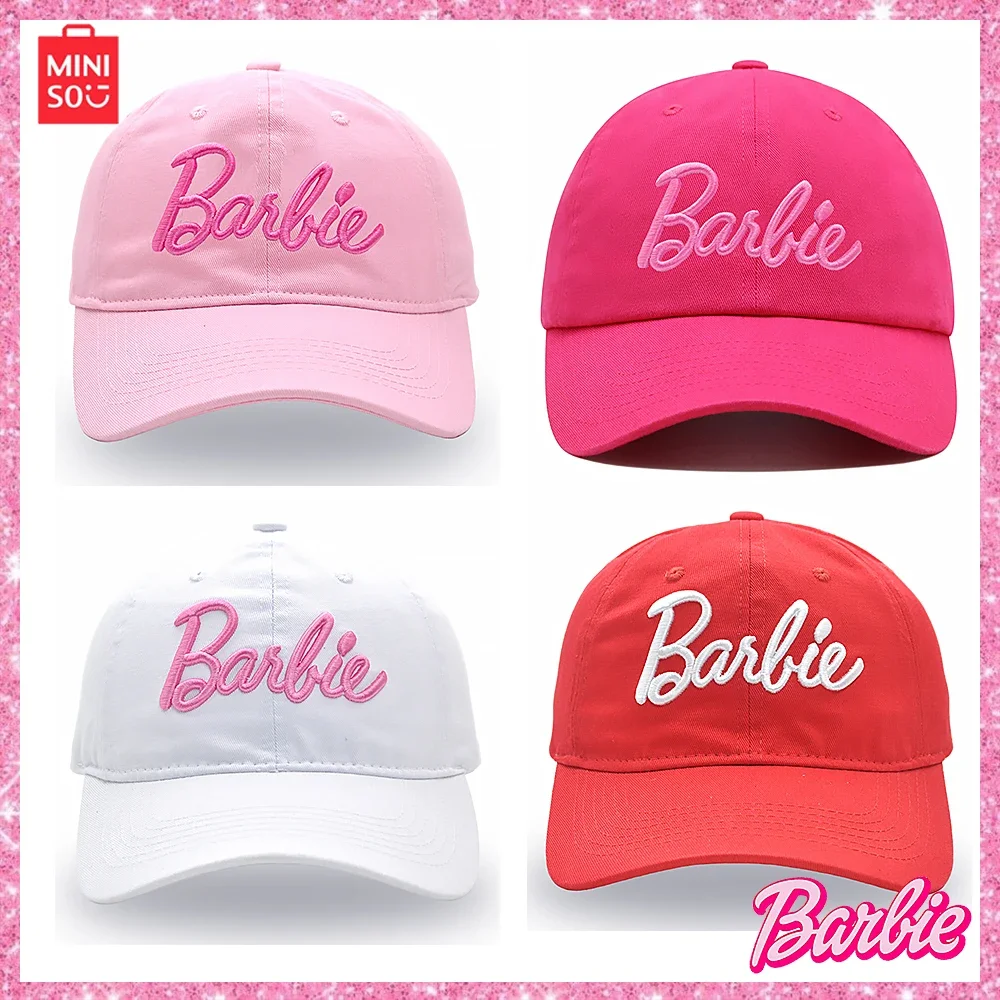 

Anime Pink Barbie Fashion Cap Leisure Gift 2023 Duckbill Hats Miniso Summer Ken Women's Women