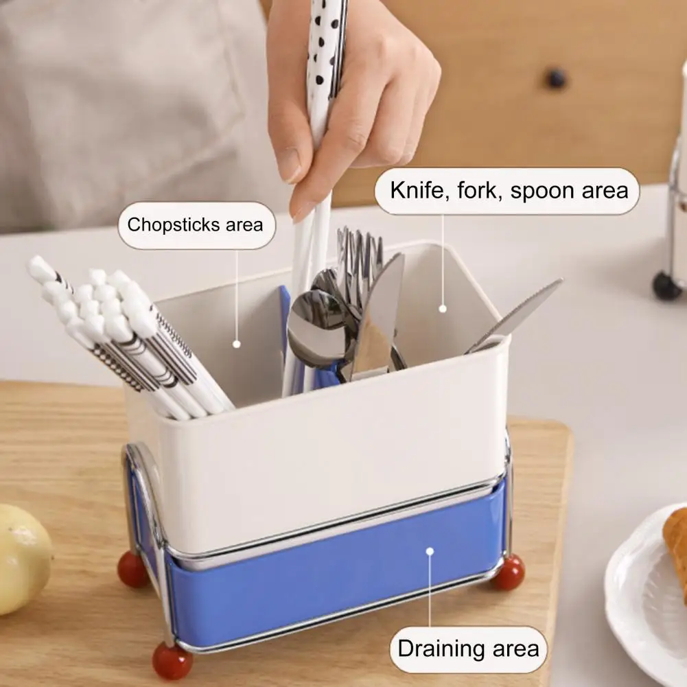 Chopstick Storage Box Plastic Chopstick Holder Multifunctional Kitchen Utensil Holder Straw Drying Rack for Spoons for Drying