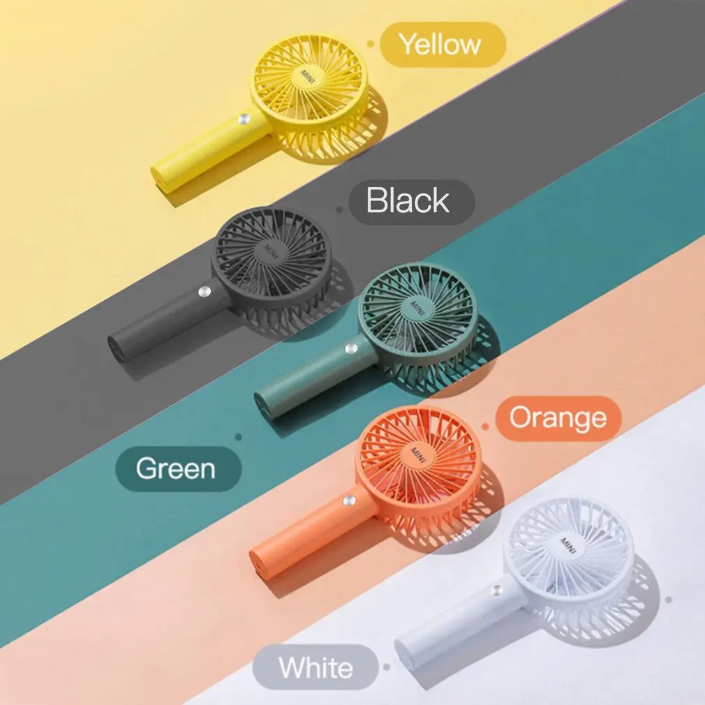 Portable Cooling Fan USB Rechargeable Foldable Handheld Mini Fan Cooler 3 Speed Adjustable Cooling for Outdoor Travel