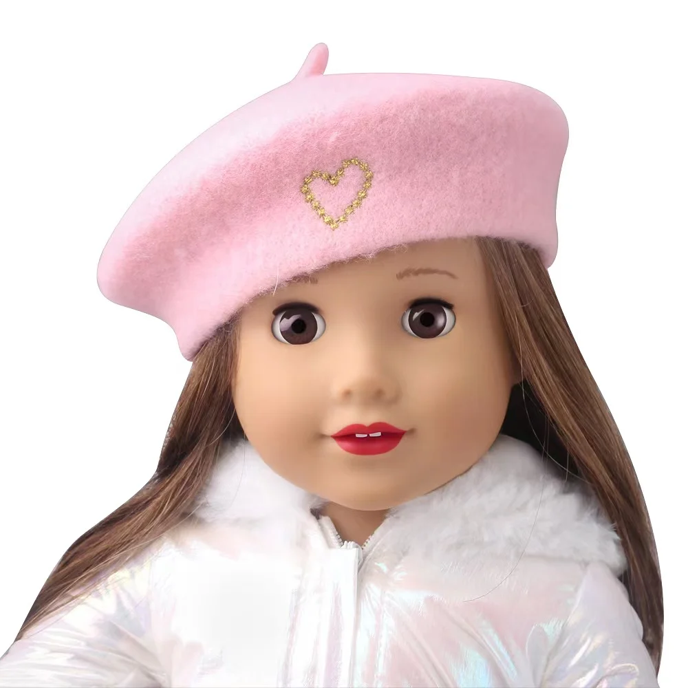 

18 inch doll pink hat doll accessories