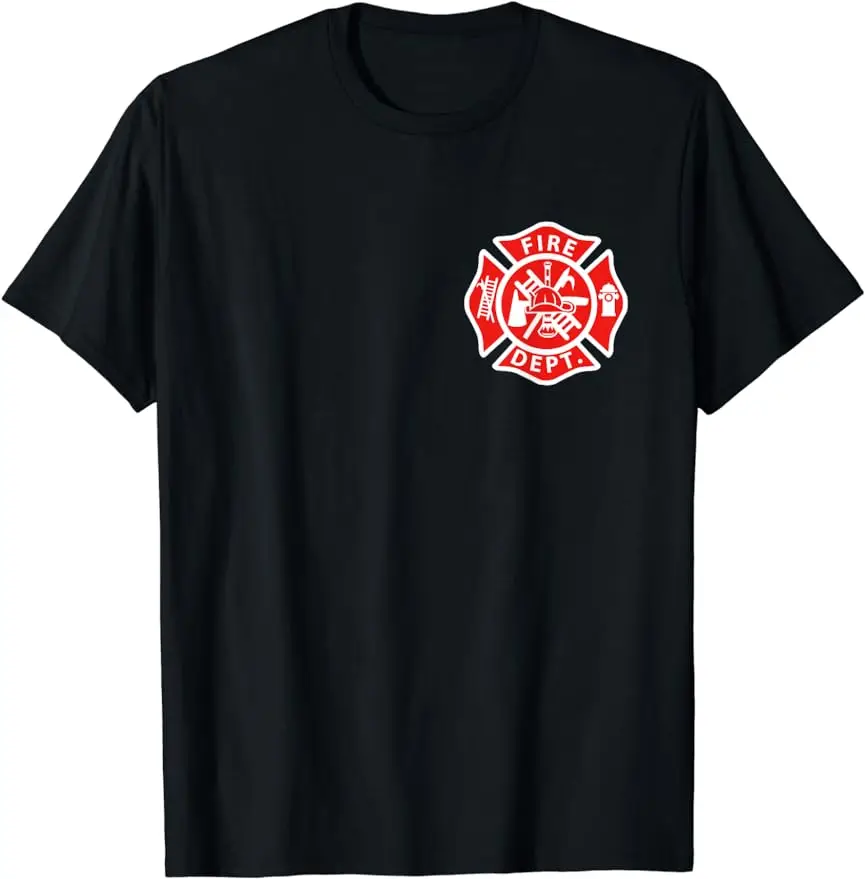 Feuerwehr Logo Uniform Feuerwehr mann Symbol Feuerwehr mann Ausrüstung T-Shirt Unisex-Stil Hemden für Frauen Männer benutzer definierte Druck T-Shirts