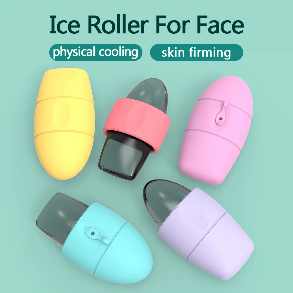 1PC Ice Face Roller Reusable Silicone Ice Mold Face Massage Eye Facial Beauty Skin Care Tools Apply Ice for Shrink Pores