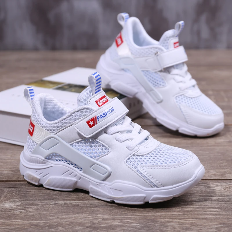 

Size 28-40 Kids White Shoes Toddler Boy Casual Mesh Sneakers Summer Breathable Little Girl Walking Running Sport Shoes Light