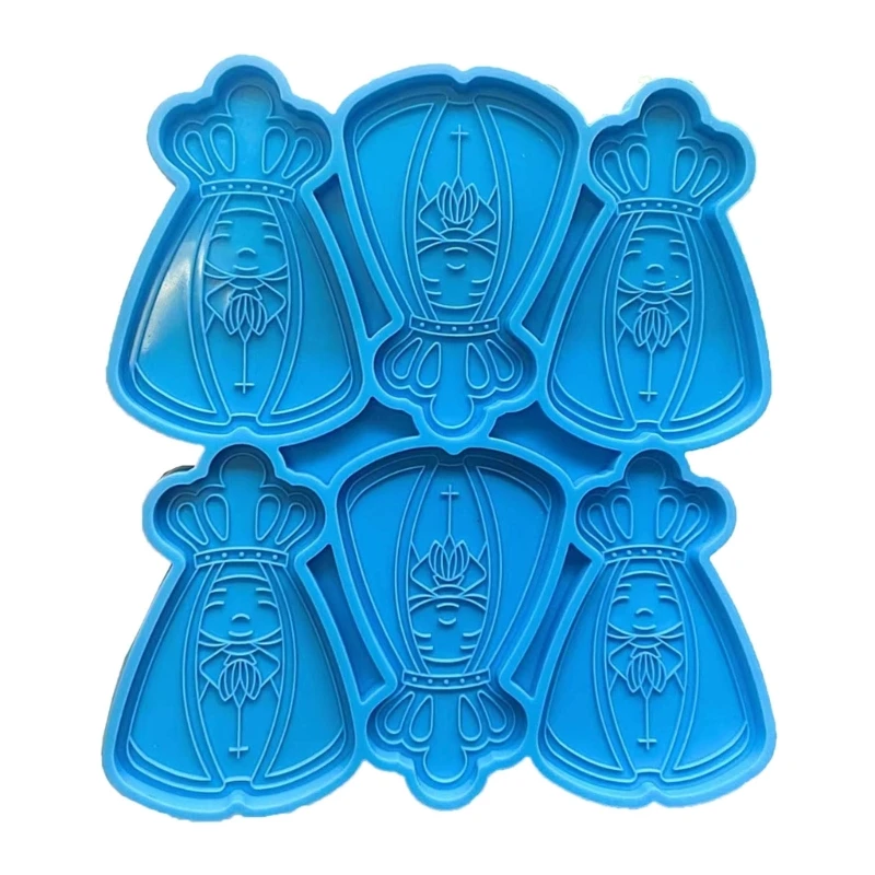 

DIY 6 Cavity King Pattern Shape Ornaments Silicone Mold Jewelry Keychain Pendant Charms Epoxy Resin Casting Mould Bag Decoration