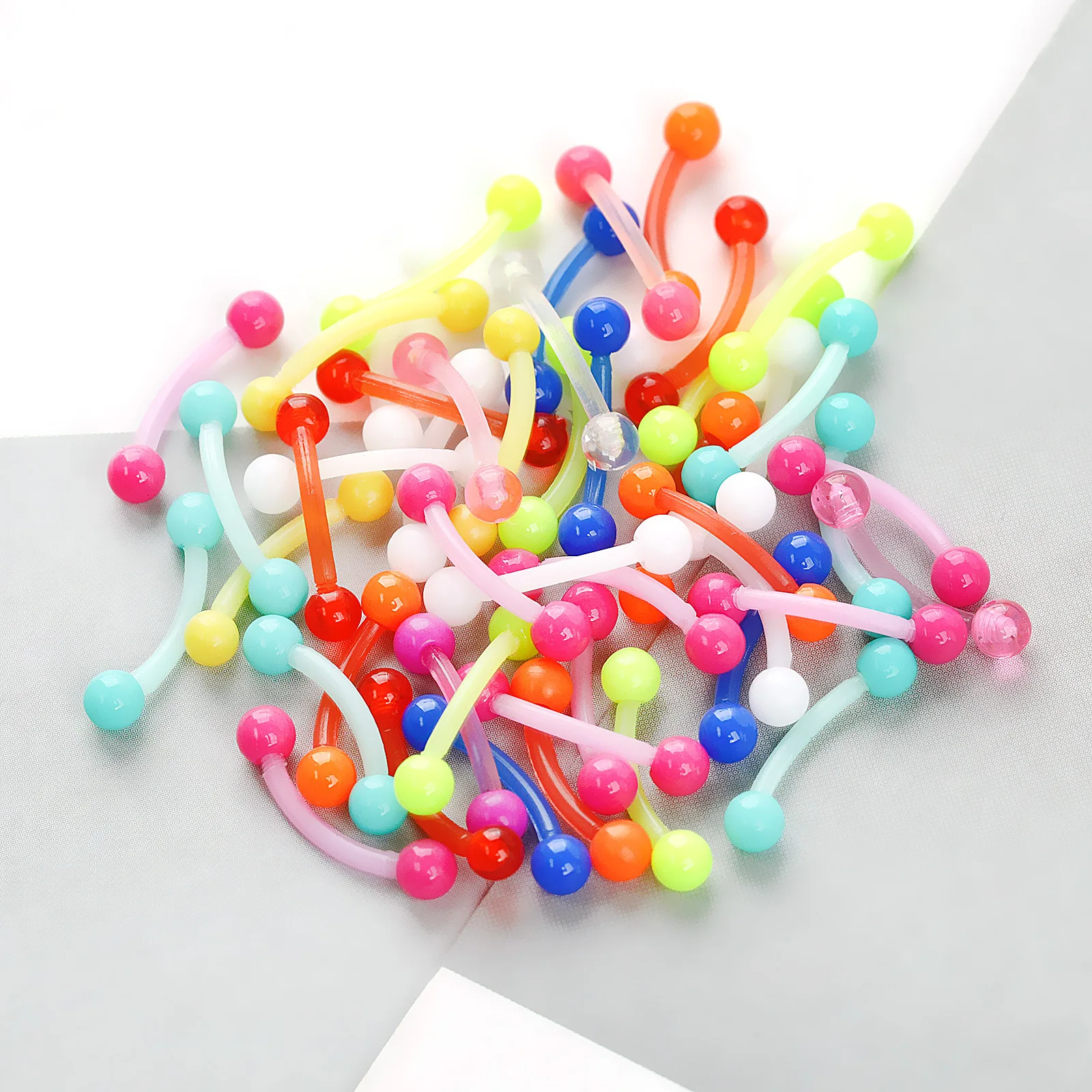 5/10/20 Pz Mix Sopracciglio Piwecing Bulk Curvo Bilanciere Piercing Lotto Acrilico Lingua Piercing Serpente Bit Rook Orecchino Lotto Gioielli Per Il C