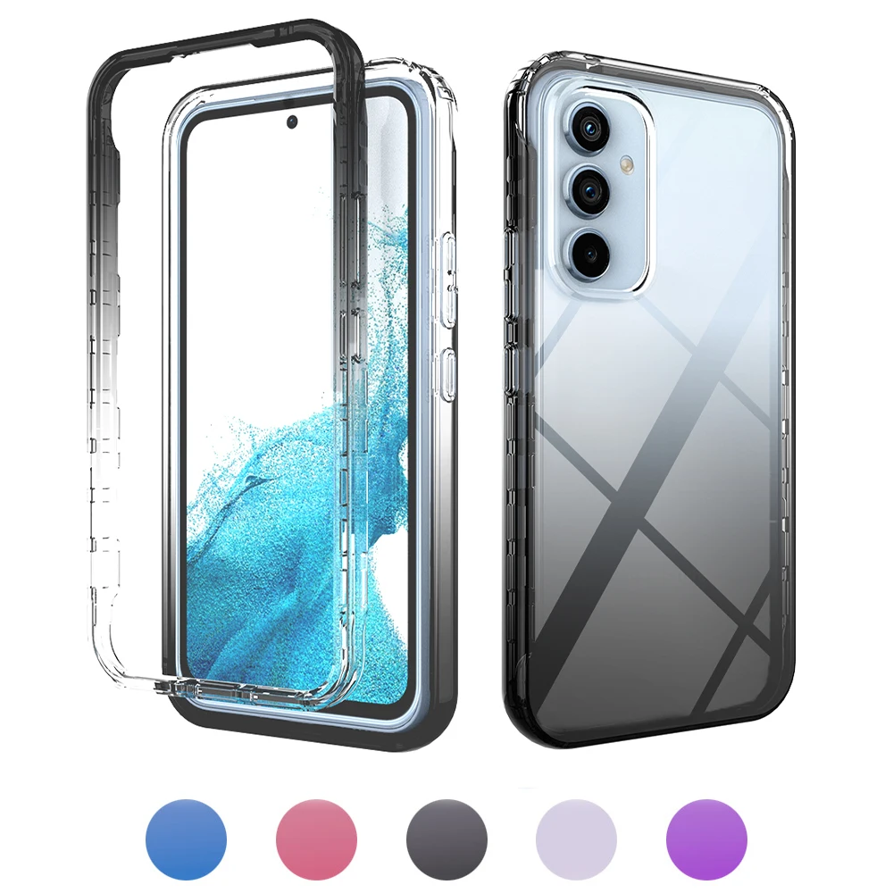 

Гибридный прозрачный градиентный чехол для Samsung Galaxy A54 5G A34 A24 4G 2 в 1 противоударный чехол из ТПУ для Samsung Galaxy A14 5G A04S