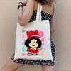 Kawaii Mafalda Women Tote Handbag Fashion Aesthetic Female Shoulder Bags Eco Large Capacity Shopping Bag Foldable Travel Purse 3