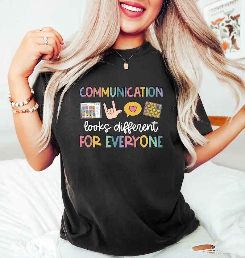 

Коммуникационная рубашка, Речевая терапия, Речевая патолога, аудиолога, Slp, Speechie 100%, cctton Fashion goth