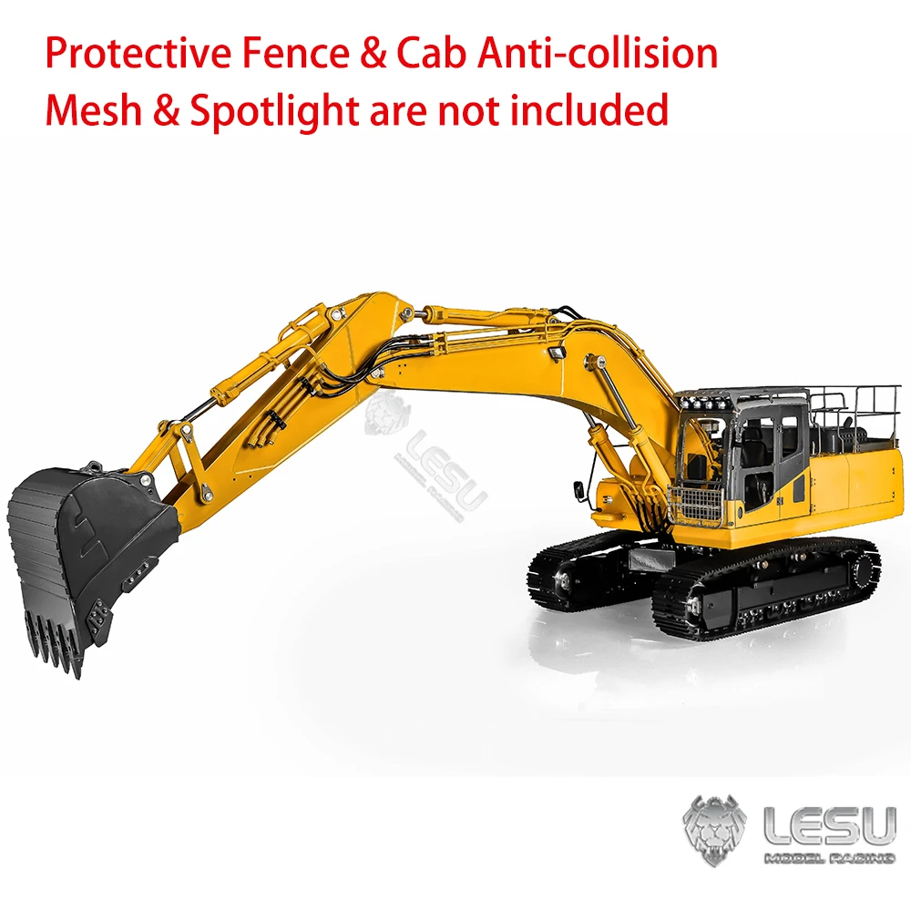 LESU PC360 1/14 Hydraulic RC Excavator RTR Black Tracks Metal Electric Digger AC360 Painted Assembled Toys Light Model TH22765 4