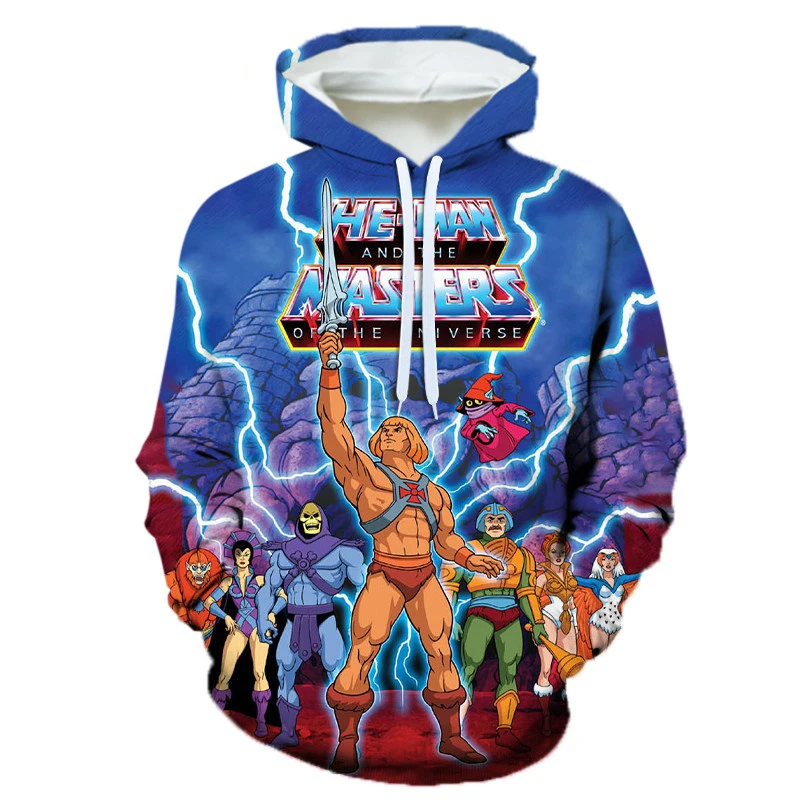 thumbnail image 1 of Sudadera con capucha de He Man y los Masters of The Universe con estampado 3D de anime para hombre y mujer, sudaderas de gran tamaño, jerséis para niños, chándales, 1 of 5