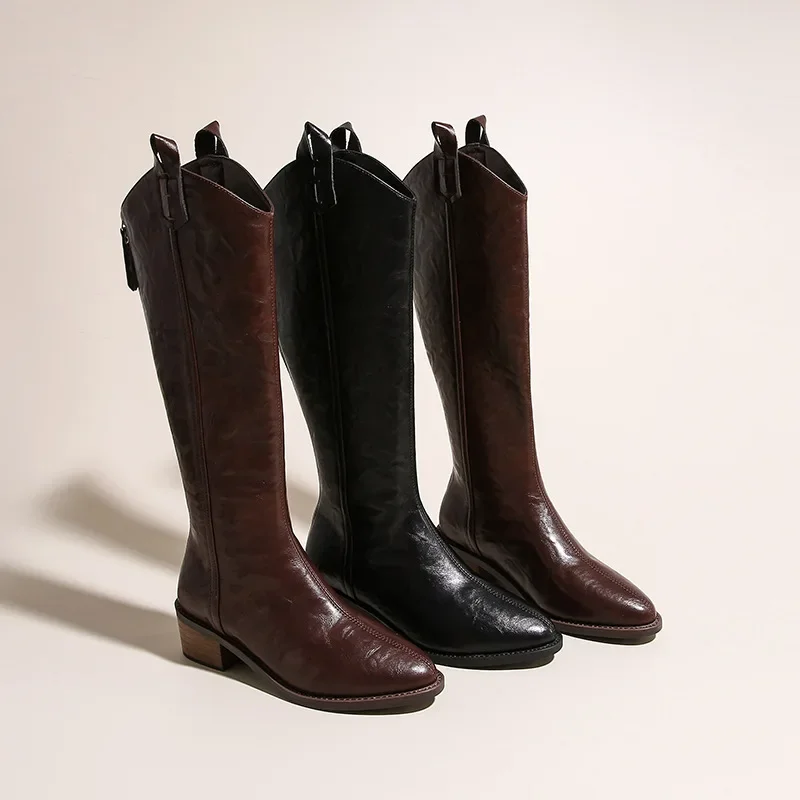 Mid-High Women'S Boots Autumn And Winter New Style Slope With Thick With Wool Stitching Martin Boots