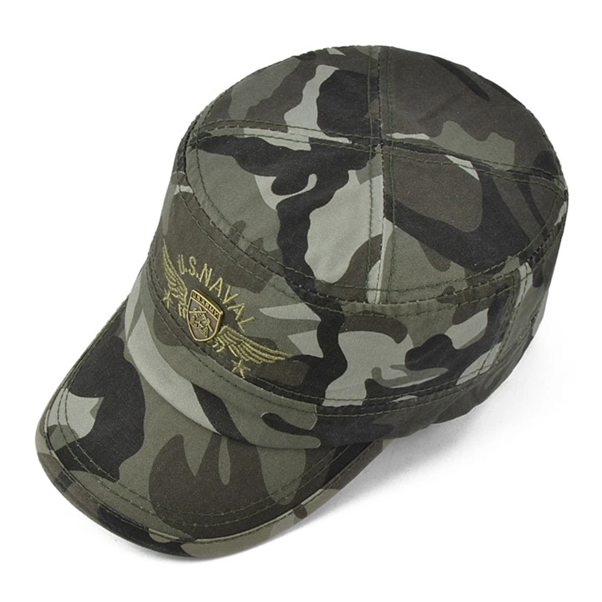 Fashion USNAVAL Letter Embroidery Baseball Cap Spring Autumn Outdoor Adjustable Casual Hats Men Flat Top Captain Military Caps baseball cap,flat cap,camouflage baseball cap,cap hat,flat vintage cap