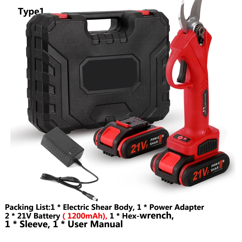 21V 25mm cordless brushless motor 88VF electric pruning shear 4inch brush motor cahinsaw set woodworking tool for garden orchard