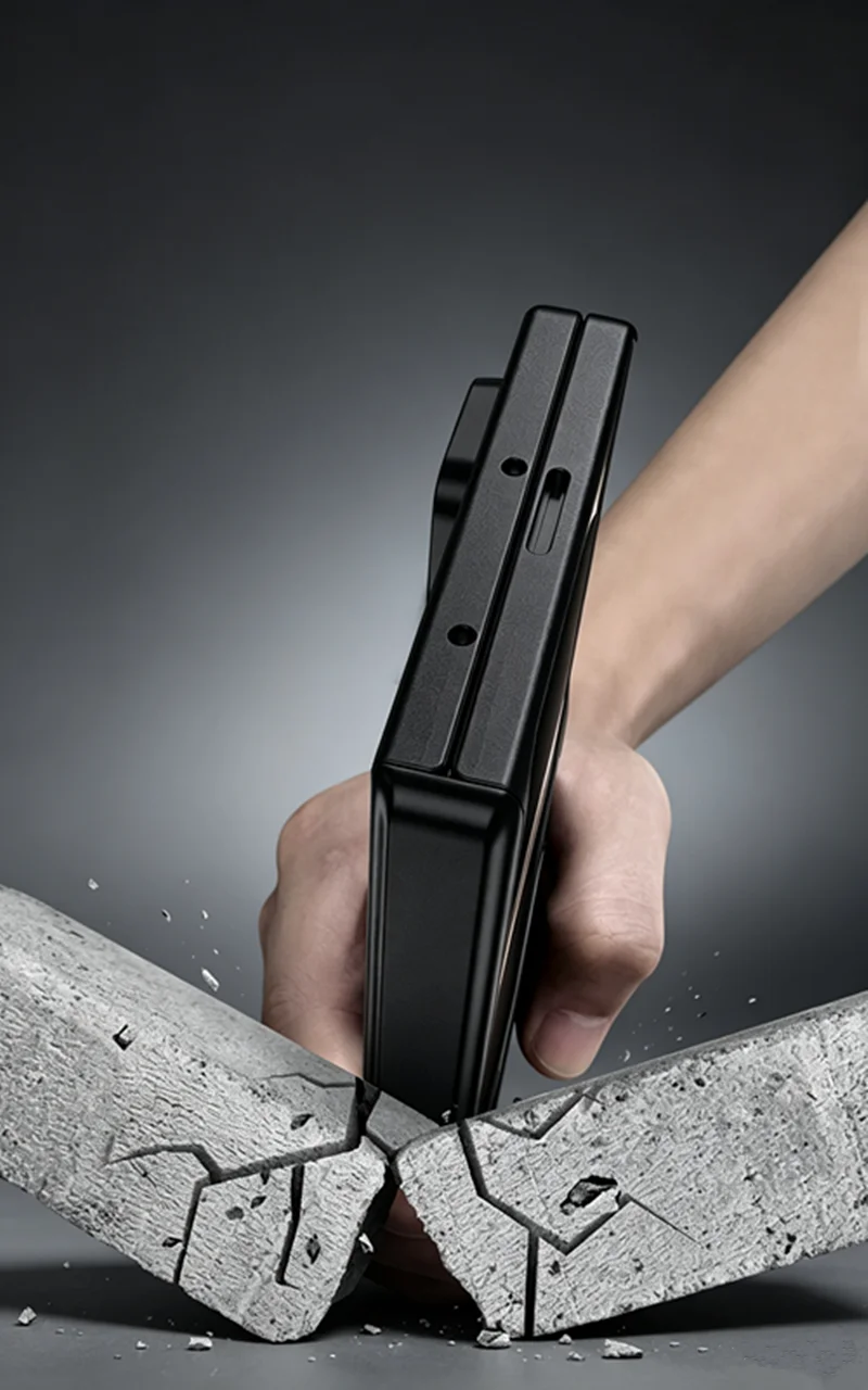 Magnetic Hinge Protection Kickstand Phone Case with Hard Plastic Cover