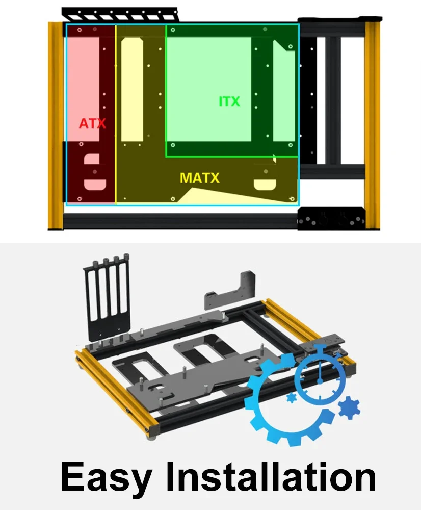 de teste, caixa aberta do computador, DIY