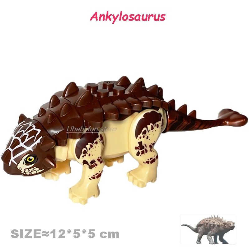 Jurassic Dinosaur Building Blocks - modele Velociraptor, Triceratops, Indominus i T‑Rex
