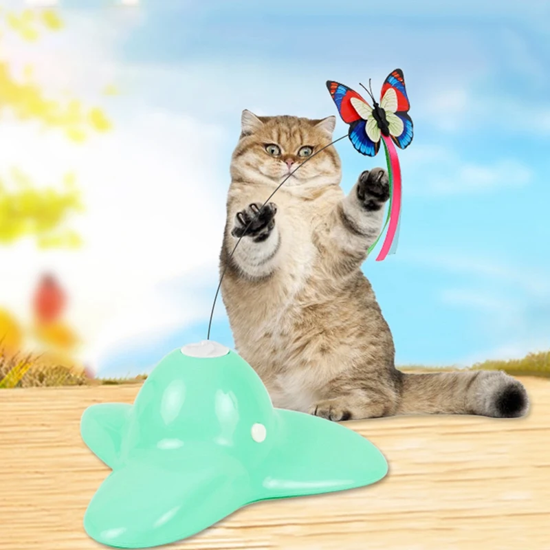 

BMBY-Вращающаяся бабочка с активацией движением, забавные игрушки, умная интерактивная игрушка-жучок, игрушка для кошек