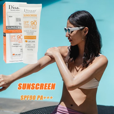 Body Sunscreen Protetor Solar Uvioresistant Whitening Moisturizing Oil-Control Bright Skin Color Sunbathing Cream SPF 90