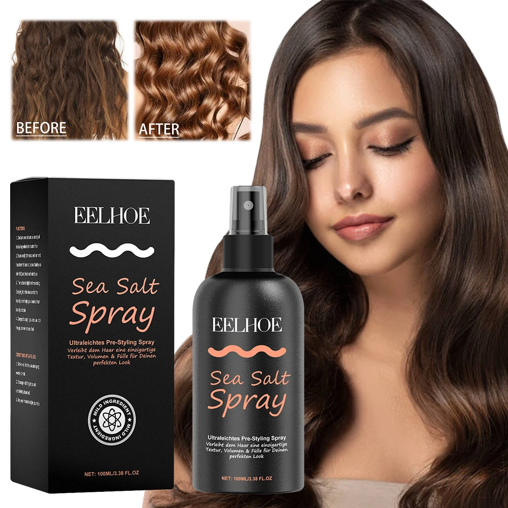 Hair Spray for Men Women Add Volume & Texture 100 ML with Sea Salt & Natural Ingredients for Thick Curly Beach Hair