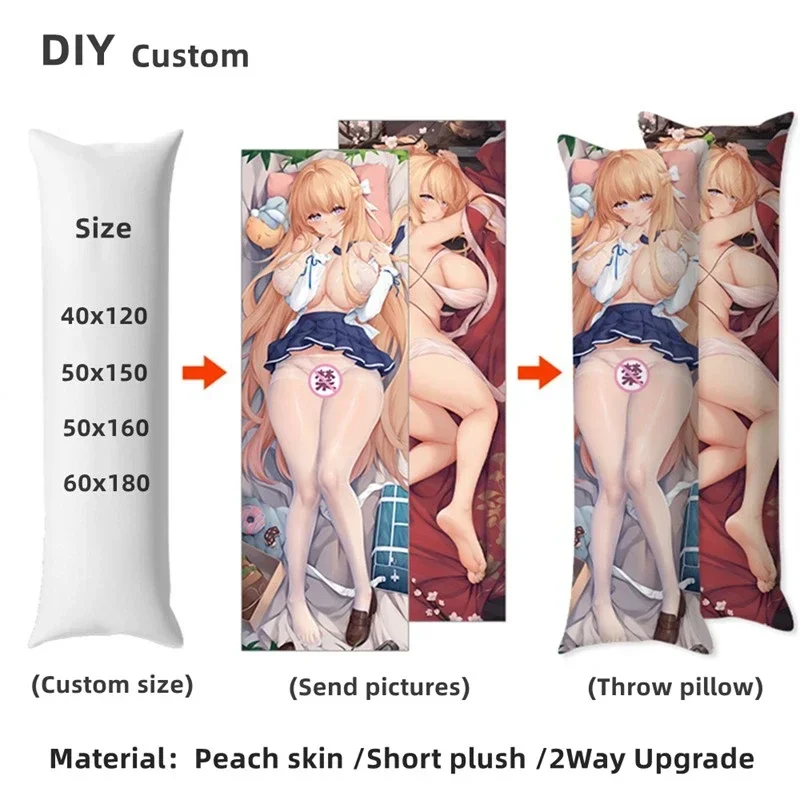 

Suzuki Tomorrow's Ark Dakimakura Anime Pillow Case Throw Long Pillow Cover Bedding Hugging Body Double-sided Pillowcase