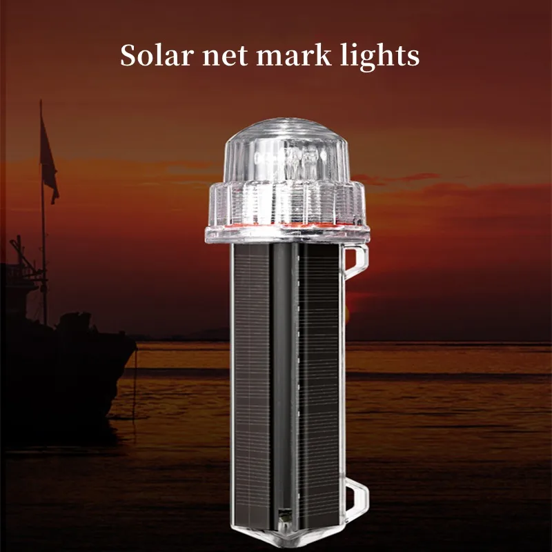 Solar Powered Ip7X Impermeabile Net Mark/Position Lampeggiante Marine Signal Light Flash Boat Light Avvertimento Floating Siluro Light Ce
