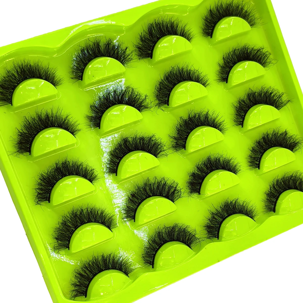 7D Natural False Lashes Cat Eye Eyelashes Fluffy Soft Cross 10 Pairs Manga Wispy Natural Eyelash Extension Fluffy Mink Makeup