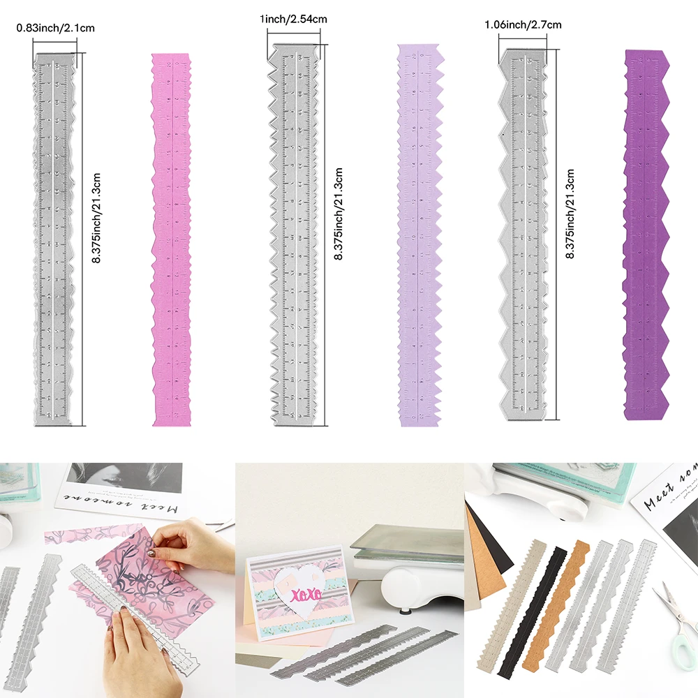 Metal Paper Tearing Ruler Craft Ruler Metal Paper Tearing Ruler