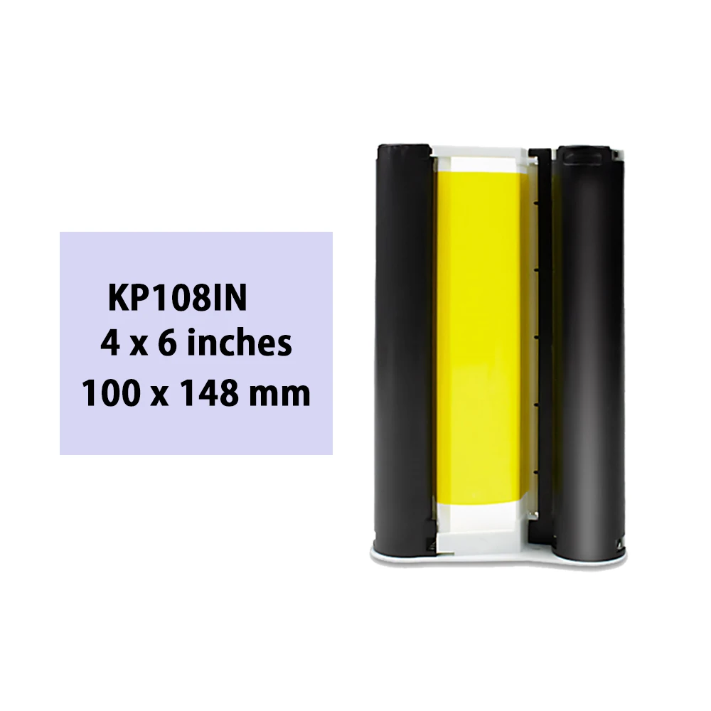 Ink Cassette Photo Paper Set Compatible for Canon Selphy CP900 CP910 CP1200 CP1300 CP1500 Photo Printer KP-36IN KP-108IN