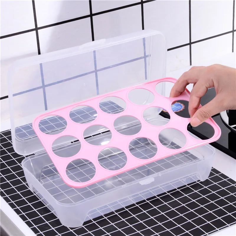 Refrigerator Egg Storage Box Compartment Storage Egg Rack Support Egg Grid Tool Can Be Superimposed with Lid Egg Box 5