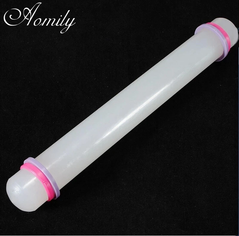 Aomily DIY Jade Rolling Pin Roller Fondant Cake Baking Dough Pizza Tools Discs Home KItchen Baking Pastry Tool